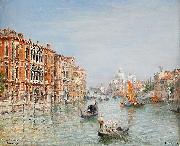 Frans Wilhelm Odelmark Canale Grande Venedig oil on canvas